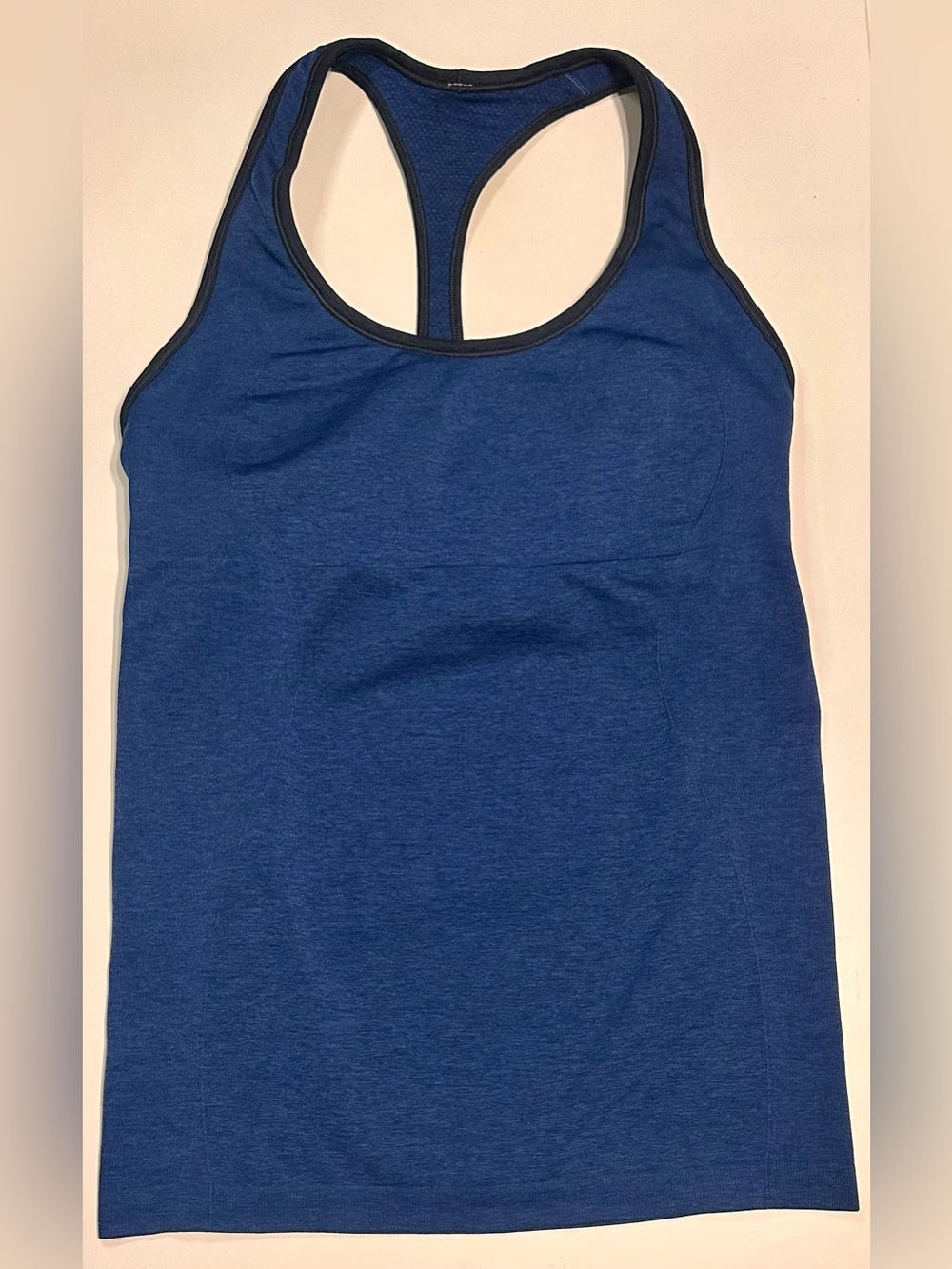 lululemon Turbo Tank Blue Black Trim Shelf Bra Size 10 💙🖤